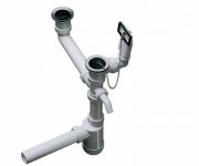 Отводная арматура двойная 1 ½ с переливом и сифоном Blanco 137979