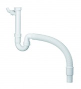 Сифон 1 ½ з гофрованої трубкою вихід на 40 і 50 мм Blanco пластик білий 137262