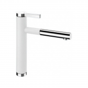 Смеситель для кухни Blanco LINEE-S однорычажный  выдвижной излив  хром  белый 518441