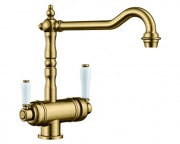 Смеситель для кухни Blanco Sora двухрычажный полированная латунь 520835