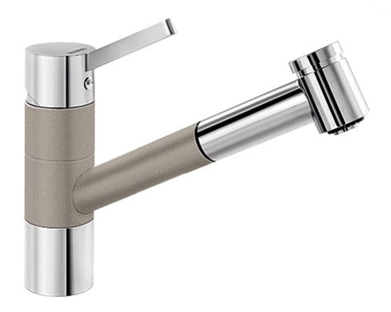 Змішувач для кухні Blanco Tivo-S SILGRANIT® змішувач хром / сірий беж 517619