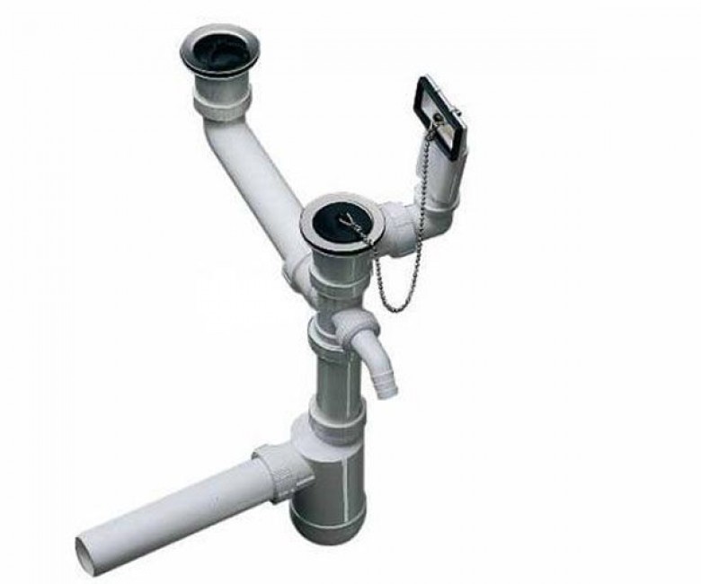 Відвідна арматура подвійна 1 ½ з переливом і сифоном Blanco 137979