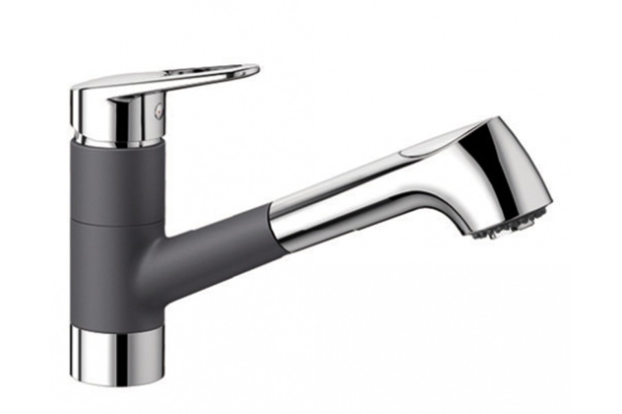 Смеситель для кухни Blanco Notis-S SILGRANIT® однорычажный темная скала 523260