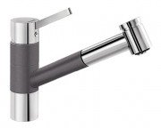 Змішувач для кухні Blanco Tivo-S SILGRANIT® змішувач хром / темна скеля 518798