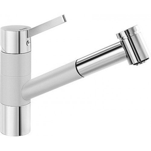 Смеситель для кухни Blanco Tivo-S SILGRANIT® однорычажный хром/жемчужный 520755