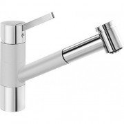 Смеситель для кухни Blanco Tivo-S SILGRANIT® однорычажный хром/жемчужный 520755