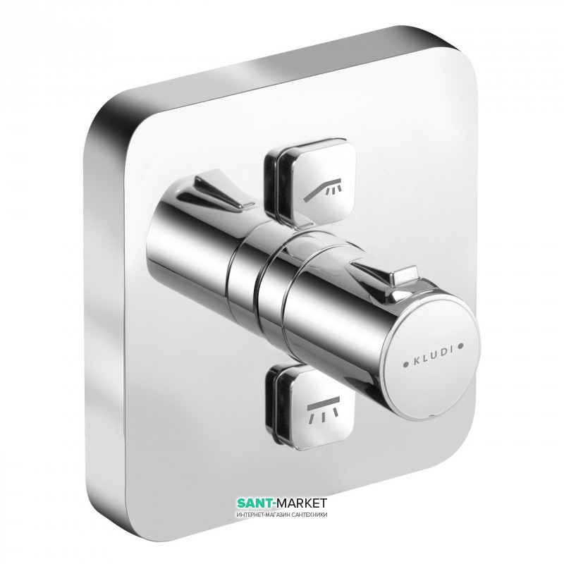 Змішувач для душа вбудовується Kludi Push з термостатом хром 388110538