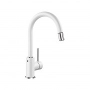 Смеситель для кухни Blanco Mida-S Silgranit однорычажный  выдвижной излив  белый 521457