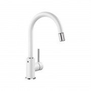 Смеситель для кухни Blanco Mida-S Silgranit однорычажный  выдвижной излив  белый 521457