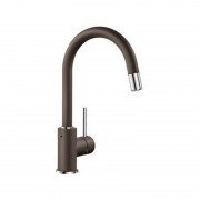 Смеситель для кухни Blanco Mida-S Silgranit однорычажный  выдвижной излив  кофе 521461