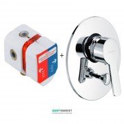 Смеситель для ванны встраиваемый Kludi Logo Neo в комплекте со скрытой частью 374190575 + 38625