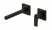 Смеситель для раковины однорычажный настенный Tres Project-Tres черный матовый 21120282NM