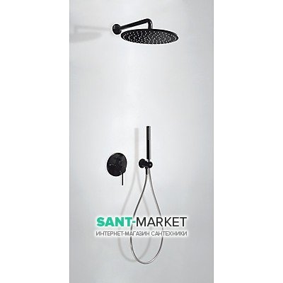 Душова система прихованого монтажу Tres колекція Study-Tres чорний 26298091TNE