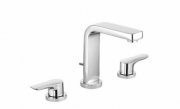 Смеситель для раковины Kludi Pure&Solid двухрычажный на 3 отверстия 343940575