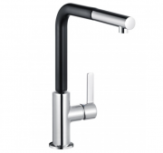 Смеситель для кухни Kludi L-ine S однорычажный хром/черный матовый 408518775