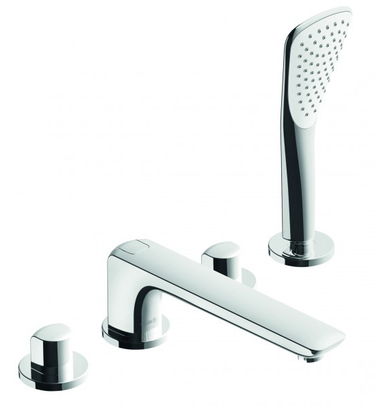 Смеситель для ванны Kludi Ameo двухвентильный на 4 отверстия 414240530