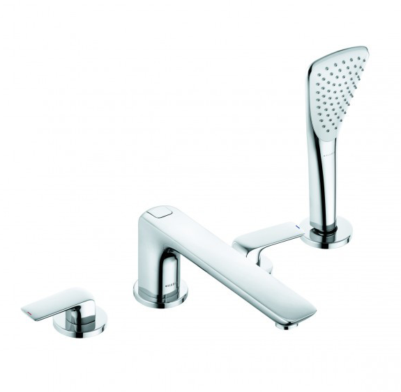 Смеситель для ванны Kludi Ameo двухрычажный на 4 отверстия 414240575