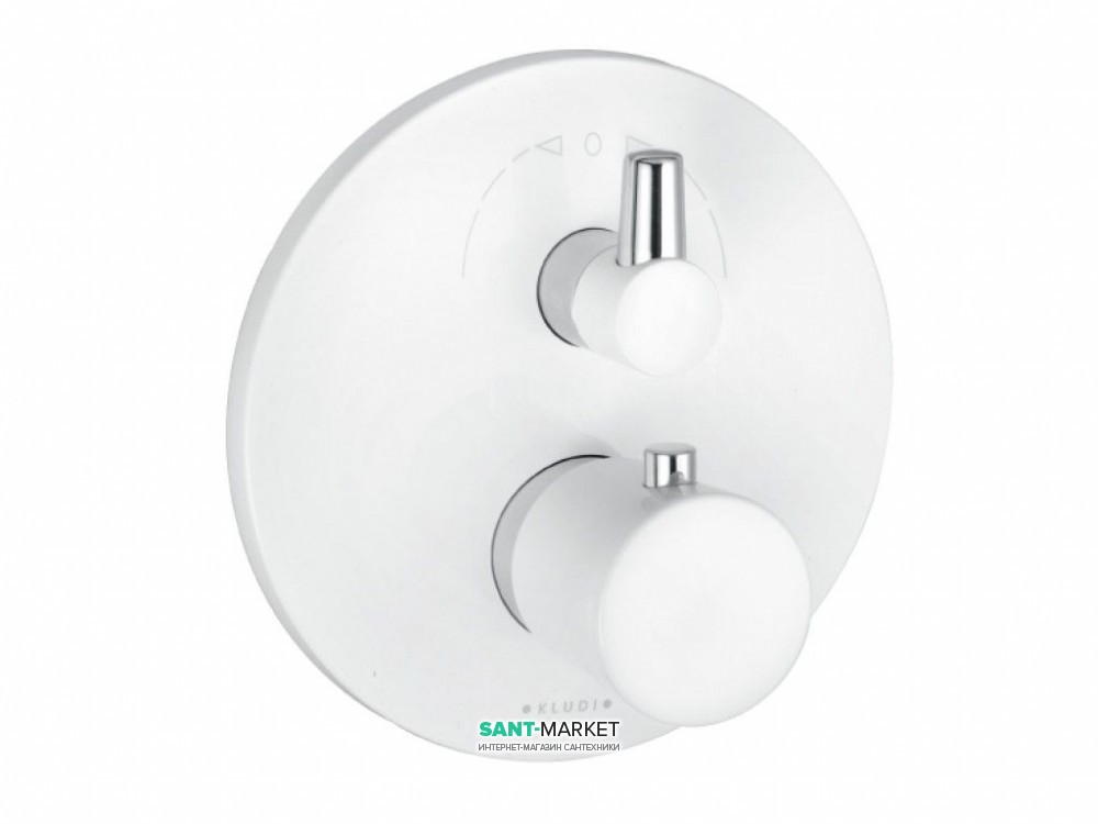 Вбудований термостат для ванни і душа KLUDI BALANCE зовнішня частина для 88011 білий / хром 528309175