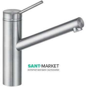 Однорычажный смеситель для кухни KLUDI TANGENTA  нержавеющая неполированная сталь 44904F875