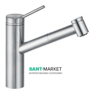 Змішувач для кухні KLUDI TANGENTA змішувач висувною виливши нержавіюча неполірована сталь 44941F875