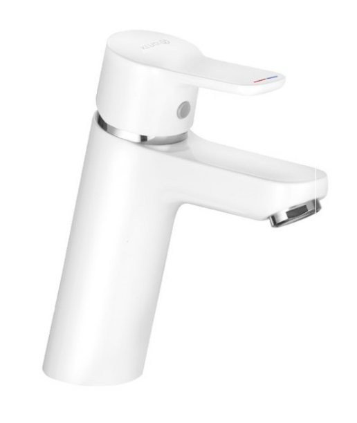 Смеситель для раковины Kludi PURE&EASY XL однорычажный  без донного клапана  белый 372929165