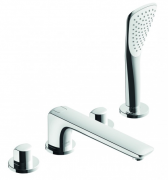 Смеситель для ванны Kludi Ameo двухвентильный на 4 отверстия 414240530