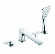 Смеситель для ванны Kludi Ameo двухрычажный на 4 отверстия 414240575