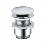 Закрывающийся сливной вентиль KLUDI PLUS для раковин без отверстия для перелива  push-open  нержавеющая сталь 1042805-00