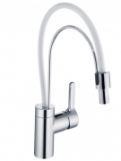 Смеситель для кухни Kludi Bingo Star однорычажный белый выдвижной излив 428590578