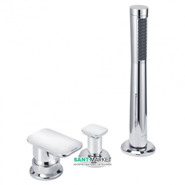 Смеситель для ванны Kludi E2 однорычажный на 3 отверстия 494260575