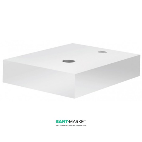 Столешница для раковины KLUDI PLUS  с отверстиями под сифон и смеситель  цвет белый 49CM143