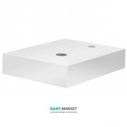 Столешница для раковины KLUDI PLUS  с отверстиями под сифон и смеситель  цвет белый 49CM143