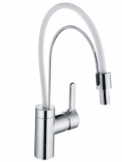 Смеситель для кухни Kludi Bingo Star однорычажный белый выдвижной излив 428590578