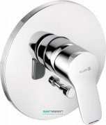 Смеситель встраиваемый для ванны и душа Kludi Pure&Easy внешняя часть  однорычажный  хром  376500565
