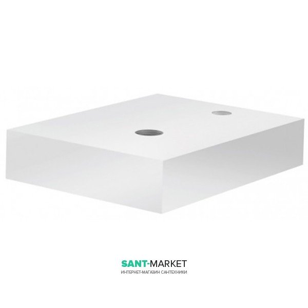 Столешница для раковины KLUDI PLUS  с отверстиями под сифон и смеситель  цвет белый 49CM143