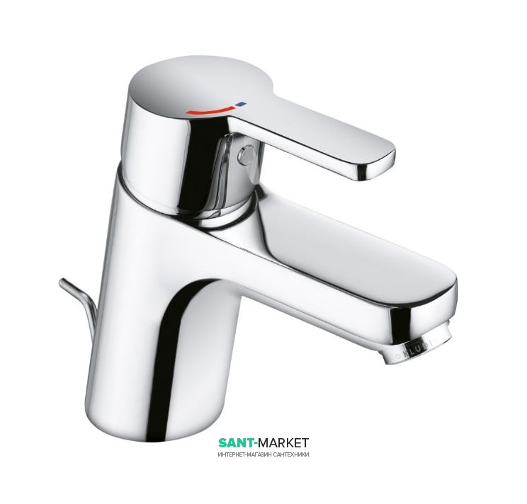 Смеситель для раковины Kludi LOGO NEO однорычажный  холодная вода при центральном положении  хром  372890575