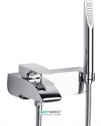 Смеситель для ванны Roca Thesis однорычажный с ручным душем хром A5A0150C00