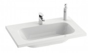 Раковина для ванной на тумбу Ravak Chrome 800 со скрытым переливом с одним отверстием для смесителя белая XJG01280000