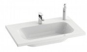 Раковина для ванной на тумбу Ravak Chrome 700 со скрытым переливом с одним отверстием для смесителя белая XJG01270000