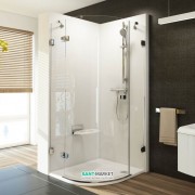 Душовий куточок напівкруглий Ravak Brilliant BSKK3-80 L профіль хром скло transparent 3UL44A00Y1