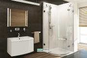 Душевой уголок полукруглый Ravak Brilliant BSKK3-80 R профиль хром стекло transparent 3UP44A00Y1