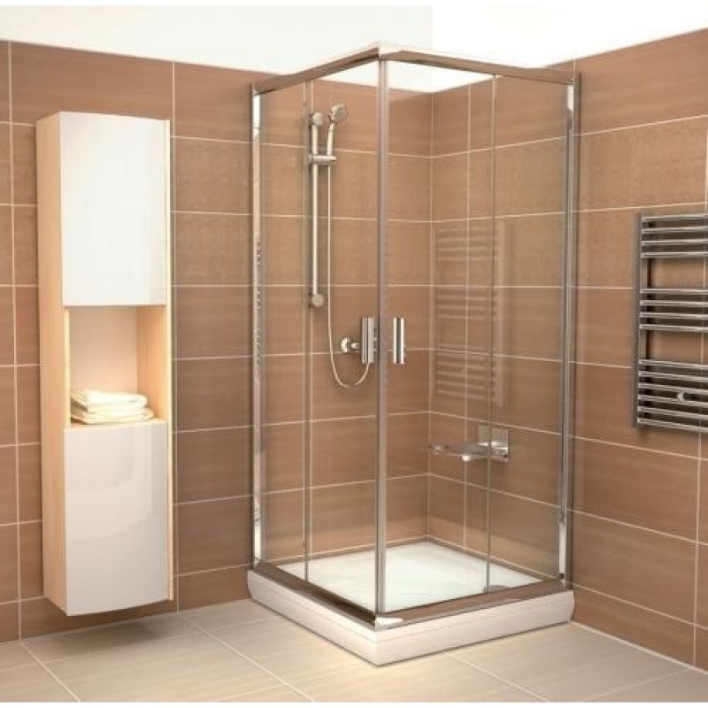 Дверь душевая прямоугольная боковая Ravak Blix BLRV2K-90 профиль сатин прозрачное стекло 1XV70U00Z1