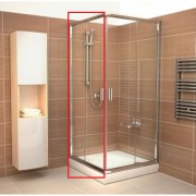 Двері душова прямокутна бічна Ravak Blix BLRV2K-120 профіль сатин прозоре скло 1XVG0U00Z1