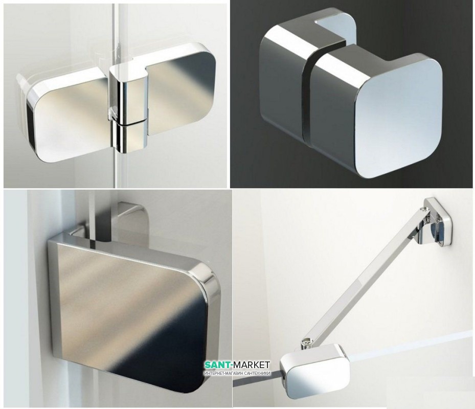 Комплект фурнітури Ravak Brilliant B-SET R для монтажу душових кабін BSKK3 - 80, 90, 100 см з правим відкриттям D01000A092