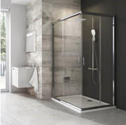 Дверь душевая прямоугольная боковая Ravak Blix BLRV2K-90 профиль полированный алюминий прозрачное стекло 1XV70C00Z1