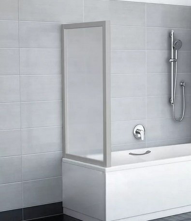 Бокова стінка для ванної Ravak Supernova APSV-70 профіль сатин скло Grape 95010U02ZG