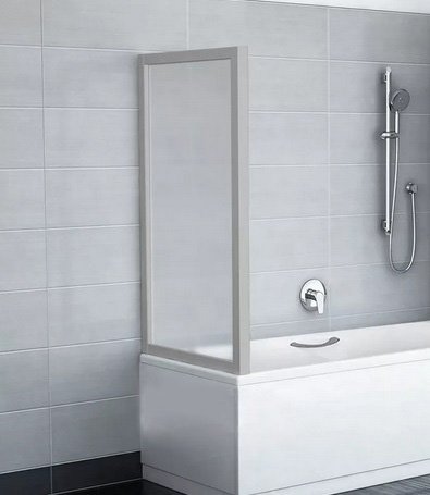 Бокова стінка для ванної Ravak Supernova APSV-75 профіль сатин скло Grape 95030U02ZG