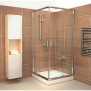 Двері душова прямокутна бічна Ravak Blix BLRV2K-90 профіль сатин прозоре скло 1XV70U00Z1