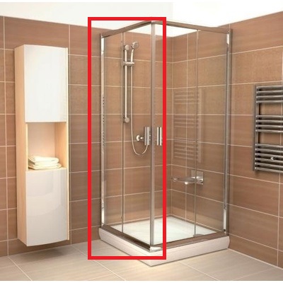 Дверь душевая прямоугольная боковая Ravak Blix BLRV2K-100 профиль сатин прозрачное стекло 1XVA0U00Z1