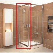 Двері душова прямокутна бічна Ravak Blix BLRV2K-100 профіль сатин прозоре скло 1XVA0U00Z1